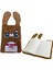 Fy 5 Woof Kulaklı Pelüş Defter 80 Yaprak r Çizgili Kahverengi 1