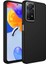 Xiaomi Redmi Note 11 Global Kılıf Metal Çerçeve ve Buton Tasarımlı Silikon Luna Kapak - Siyah 1