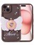 Apple iPhone 15 Kılıf Kamera Korumalı Figür Tasarımlı Kapya Kapak - Koyu Kahve 1