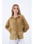 Kadın Oversize Ipeksi Olive Gömlek 2