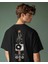 Siyah Oversize T-Shirt Unisex Baskılı Music History 2