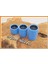 Tealight Mumluk Üçlü Set Açık Mavi Renk 3