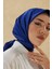 Desenli Shiny Eşarp - 8647 - Saks 1