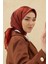 Desenli Shiny Eşarp - 8647 - Kiremit 5