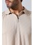 Moreno Erkek Yumuşak Dokulu Regular Fit Verev Diagonal Jakar Polo Yaka Fermuarlı T-Shirt & T-Shirt 5