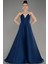 Straplez Uzun Saten Abiye Elbise ABU3965 1