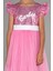 Tokalı Üstü Pullu Barbie Kız Çocuk Abiye ABU4031 3