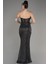 Straplez Balen Korse Detay Pullu Balık Abiye ABU3970 2