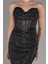 Straplez Balen Korse Detay Pullu Balık Abiye ABU3970 3