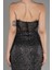 Straplez Balen Korse Detay Pullu Balık Abiye ABU3970 4