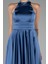 Halter Yaka Kısa Saten Davet Elbisesi ABK2112 3