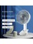 Hızlı Şarj Edilebilir Çok Fonksiyonlu USB Fan Taşınabilir Masa Fanı 360° Dönen Vantilatör (Yurt Dışından) 4
