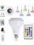 E27 Rgb LED Ampul Uzaktan Kumandalı Bluetooth ve Hoparlör Özelliği 2