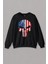 Siyah Sweatshirt The Crazy Punisher Cezalandırıcı Frank Castle Baskılı Unisex Sweat 1