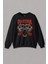 Siyah Sweatshirt Pantera Skull Kuru Kafa Groove Heavy Metal Logo Baskılı Unisex Sweat 1