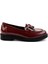 Bordo Rugan Kadın Loafer Ayakkabı K01257067508 2