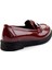 Bordo Rugan Kadın Loafer Ayakkabı K01257067508 4