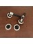 Punch Zamak Mat Siyah Inox Rozetli Oda Kapı Kolu 1 Takım 4