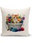 Flower/vintage Serisi Çift Tarafı Dijital Baskılı 4'lü Kırlent Kılıfı Seti (Cushion Cover Set) 3