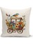 Flower/vintage Serisi Çift Tarafı Dijital Baskılı 4'lü Kırlent Kılıfı Seti (Cushion Cover Set) 2