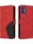 Motorola Moto G9 Artı Iki Renkli Dikiş Pu Deri Flip Folio Için Kılıf (Yurt Dışından) 1