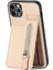 IPhone 11 Için Kılıf Pro Cüzdan Crad Yuvası Standı Fermuar Manyetik Araç Montaj (Yurt Dışından) 1