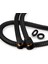 Siyah 150CM Paslanmaz Çelik Duş Spirali Hortumu / Pirinç Bağlantılı Çift Kenetli Duş Hortumu/el Duşu Başlıkları Için Su Borusu/duş Seti Takımı ve Kamp Outdoor Duş Sistemleri ile Uyumludur/epdm Iç Boru 1