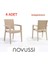 Novussi Paris Capicinno Koltuk Rattan 4 Adet Bahçe Balkon Sandalyesi 1
