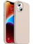 iPhone 14 Kılıf 6.1 Içi Kadife Lansman Silikon Kılıf Şok Emici Full Kasa Koruma Sağlayan Kılıf - Liquid Silicone Case Compatible With iPhone 14 6.1 Inch Gel Rubber Case Pudra 1