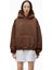 Kadın 3 Iplik Kanguru Cep Şardonlu Içi Pamuklu Casual Oversize Okul Sweatshirt 1