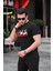 Siyah Erkek Slim Fit Bisiklet Yaka T-Shirt 2