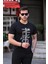 Siyah Erkek Slim Fit Bisiklet Yaka T-Shirt 2