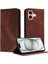 IPhone 16 Için Kılıf Artı Pu Deri Cüzdan Kickstand Manyetik Folio Kapak (Yurt Dışından) 1