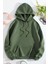 Unisex 3 Iplik Kalın Içi Pamuklu Şardonlu Kanguru Cepli Bol Kesim Hoodie Okul Sweatshirt 1