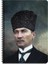 A4 80 Yaprak Kareli Karton Kapak Spiralli Atatürk Defteri 1