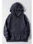 Erkek Regular Kalıp Bol Kesim Kanguru Cep Kapşonlu Şardonlu Hoodie Okul Sweatshirt 1