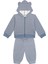 Mavi Futter Ayı Kulaklı Sweatshirt Pantolon Set 2