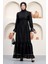 Moda Mihram Inci Detaylı Dantel Abiye Siyah 12239 1