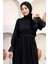 Moda Mihram Inci Detaylı Dantel Abiye Siyah 12239 2
