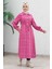 Missvalle Düğmeli Kaşe Kaban Pembe 19600 4