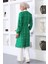 Moda Mihram Kemerli Kaşe Kaban Yeşil 10768 5