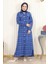 Missvalle Düğmeli Kaşe Kaban Indigo 19260 1