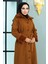 Moda Mihram Kürk Detaylı Kaşe Kaban Taba 19175 2