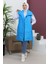 Missvalle Geniş Yaka Şişme Yelek Mavi 6093 1
