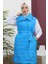 Missvalle Geniş Yaka Şişme Yelek Mavi 6093 2