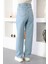 Missvalle Taş Detaylı Kot Pantolon Açık Kot 6043 5