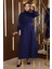 Missvalle Taş Detaylı Kemerli Elbise Indigo 19115 3
