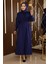 Missvalle Taş Detaylı Kemerli Elbise Indigo 19115 4