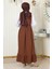 Missvalle Eteği Pileli Kemerli Jile Takım Taba 19221 4