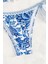 Desenli Mavi Üçgen Bikini Seti 3